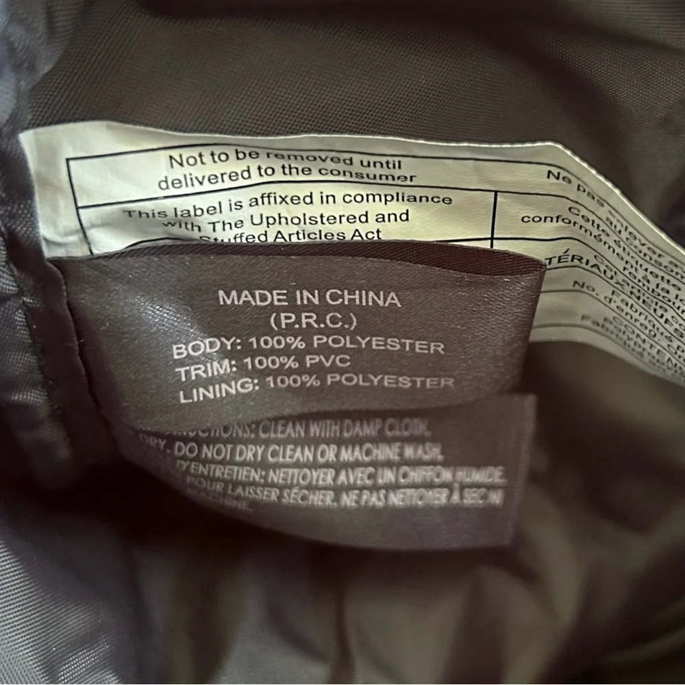 John Varvatos Weekender Gray Black Lightweight Vegan Travel Duffel Bag